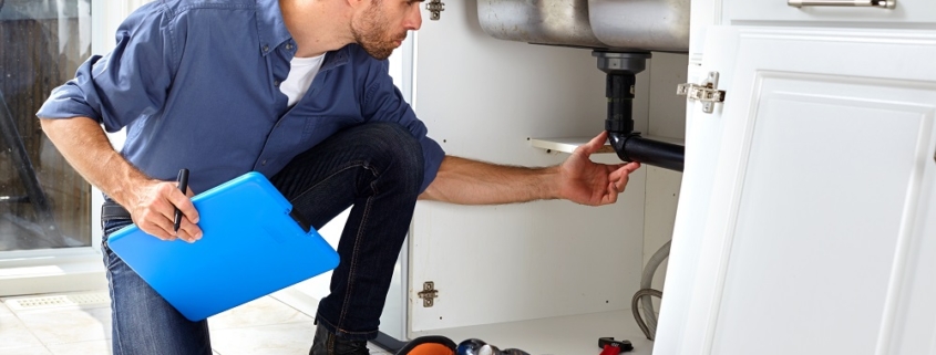 home seller checking plumbing